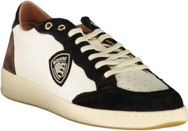 Blauer Witte Polyester Sneaker Multicolor Heren