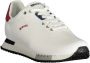 Blauer Witte Polyester Sneaker met Sportieve Details White Heren - Thumbnail 2