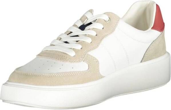 Blauer Witte Polyester Sneaker White Heren