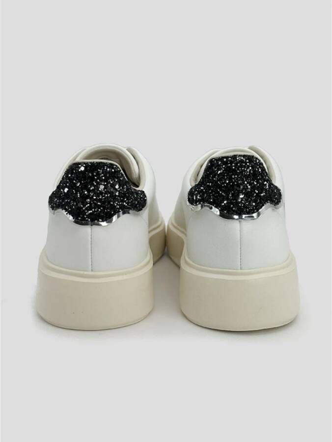 Blauer Witte Venus Sneakers met Glitterdetails White Dames