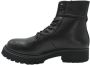 Blauer Zwarte Leren Sneakers Flynn Mannen Black Heren - Thumbnail 3