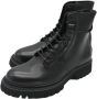 Blauer Zwarte Leren Sneakers Flynn Mannen Black Heren - Thumbnail 4