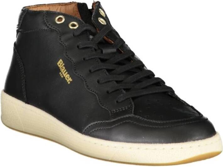 Blauer Zwarte Polyester Sneaker Black Heren