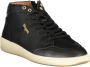 Blauer Zwarte Polyester Sneaker Black Heren - Thumbnail 5