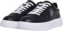 Blauer Zwarte Polyester Sneaker met Contrastdetails Black Heren - Thumbnail 7