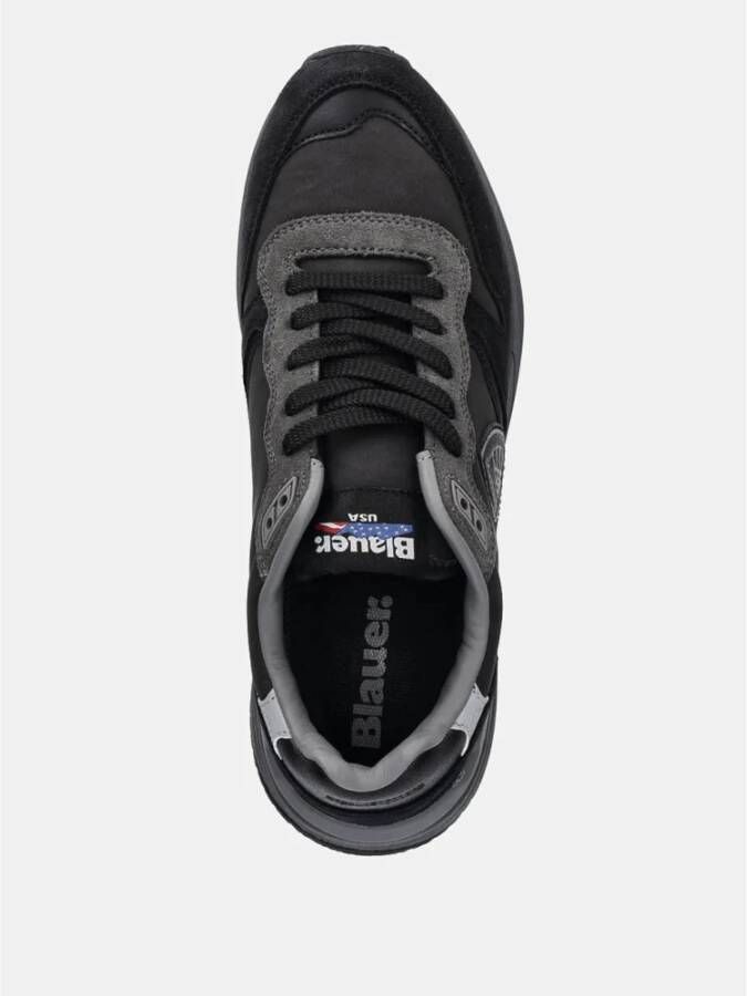 Blauer Zwarte Sneakers Lichtgewicht Comfortabel Ontwerp Black Heren