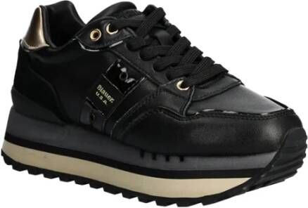 Blauer Zwarte Sneakers voor Vrouwen Black Dames