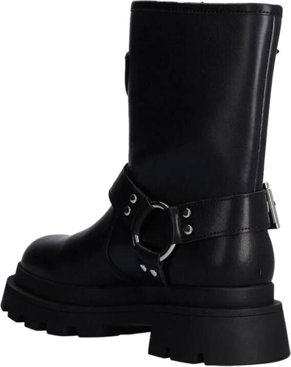 Blauer Zwarte Urban Mode Laars Black Dames