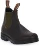 Blundstone Stiefel Boots #519 Stout Brown Leather with Olive Elastic (500 Series)-12UK - Thumbnail 23