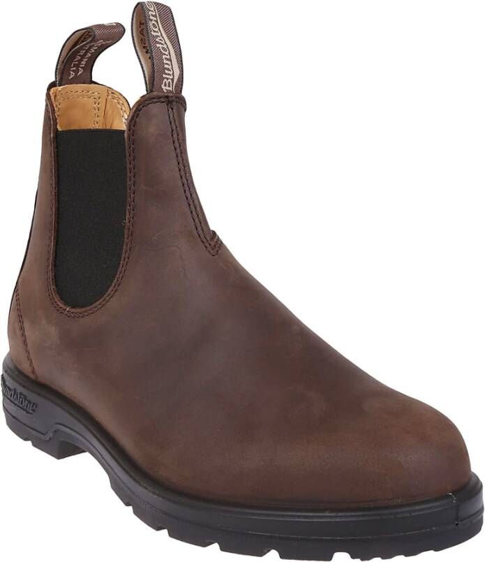 Blundstone Bruine leren Chelsea laars met rubberen zool Brown Dames