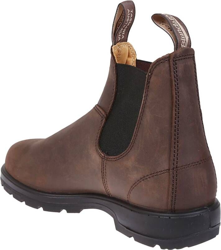 Blundstone Bruine leren Chelsea laars met rubberen zool Brown Dames