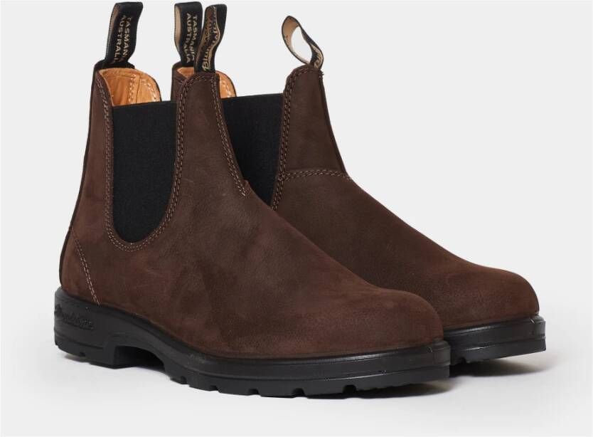 Blundstone Bruine leren enkellaarzen Brown Heren