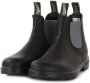 Blundstone Zwarte Leren Enkellaarzen met Marineblauwe Zijelastieken Black - Thumbnail 12