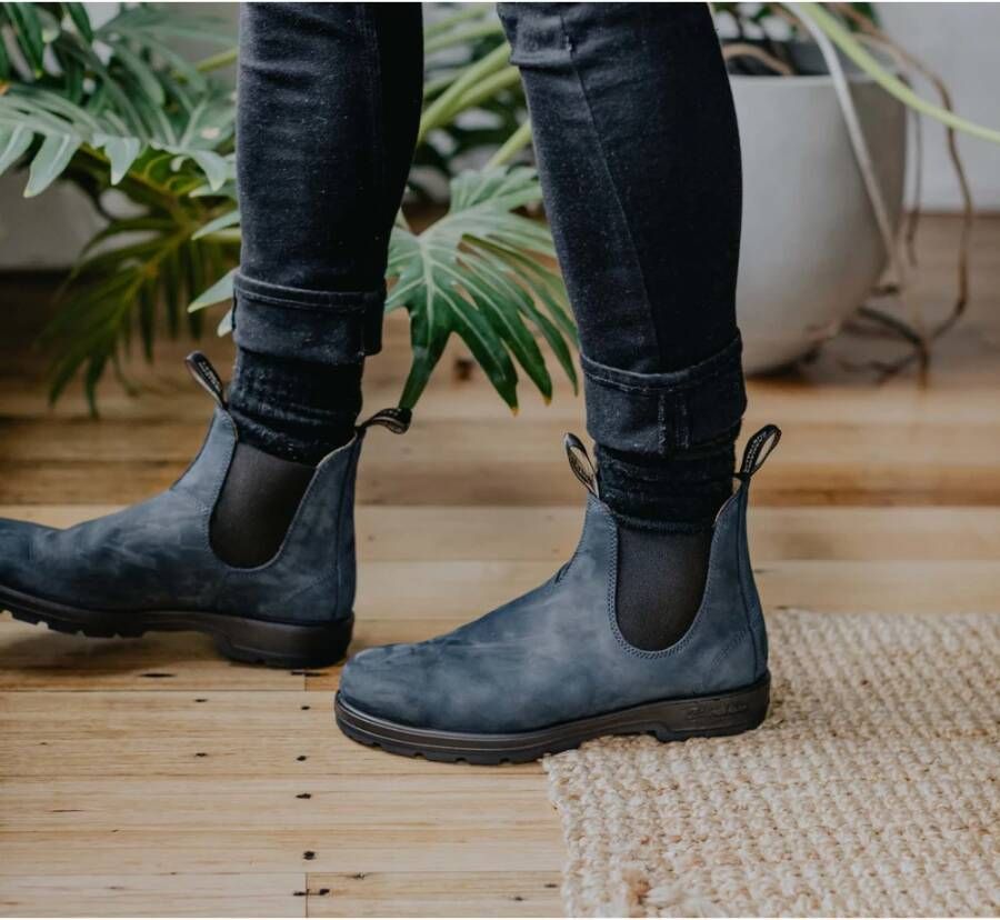 Blundstone Navyubuck Enkellaarzen voor heren Blauw Heren