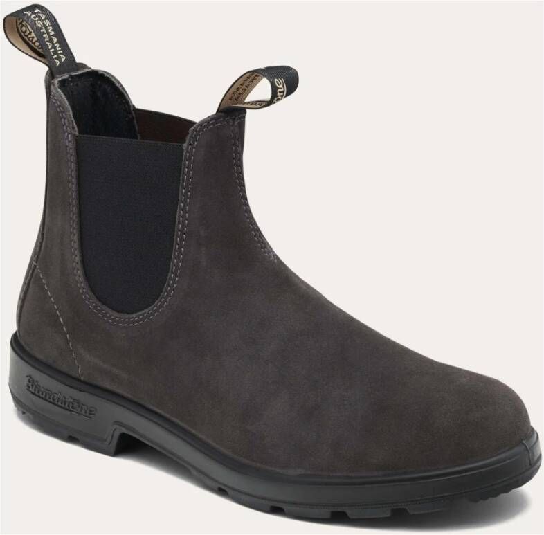 Blundstone Grijze Platte Leren Laarzen Gray Heren