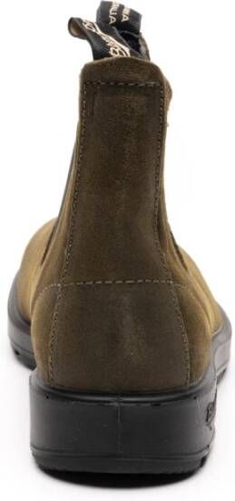 Blundstone Platte Chelsea Boots in Pelle Suede Green Heren