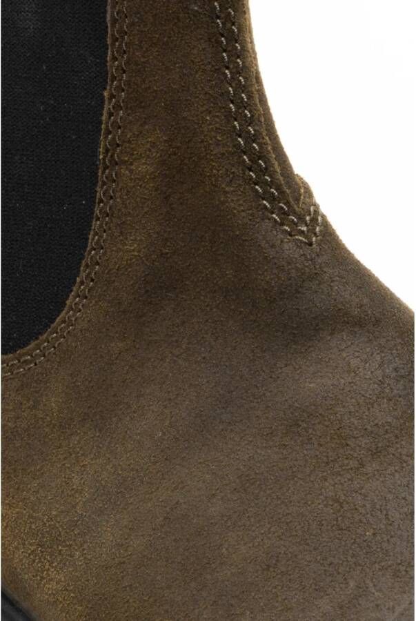 Blundstone Platte Chelsea Boots in Pelle Suede Green Heren