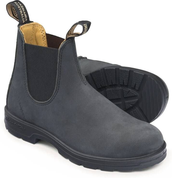 Blundstone Zwarte Chelsea Leren Laarzen Waterdicht Black Heren