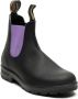 Blundstone Zwarte Leren Enkellaarzen met Lavendel Elastiek Black Dames - Thumbnail 2