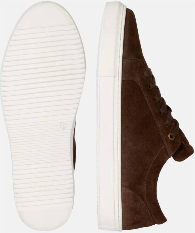 Boggi Milano Suede Lage Sneakers Brown Heren