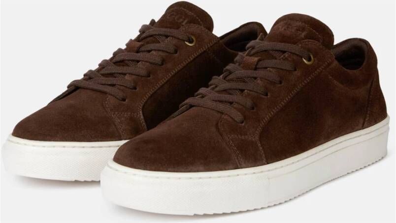 Boggi Milano Suede Lage Sneakers Brown Heren