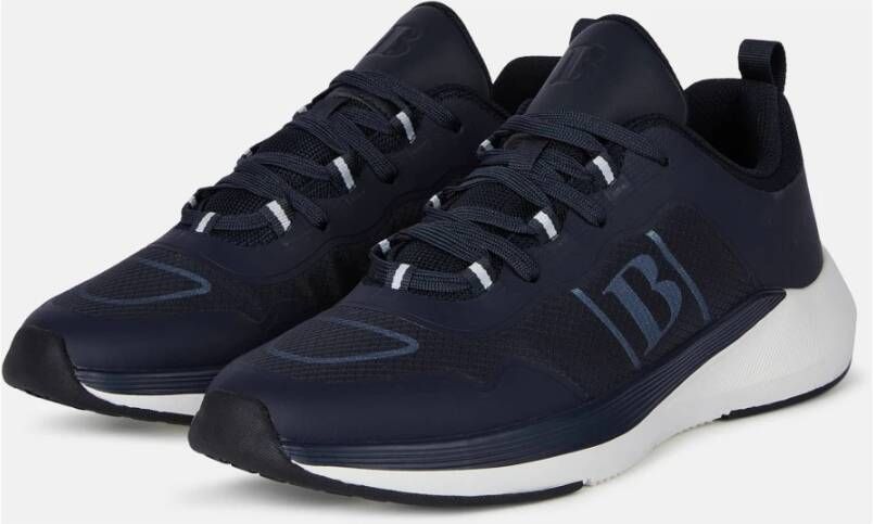 Boggi Milano Tec Fabric Sneakers Running Blue Heren