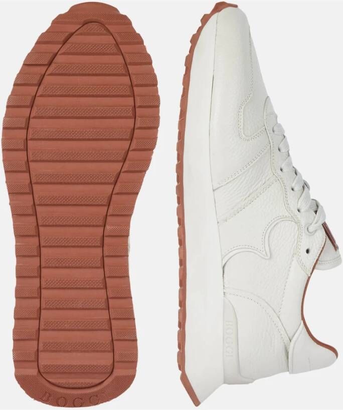 Boggi Milano Tumbled leren sneakers Brown Heren