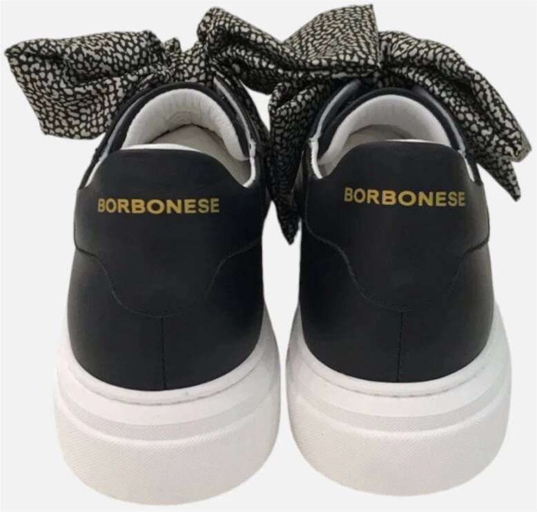Borbonese Zwarte Sneakers met Logoveters Black Dames