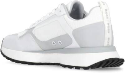 Boss Black Witte Sneakers met Logo Detail White Heren