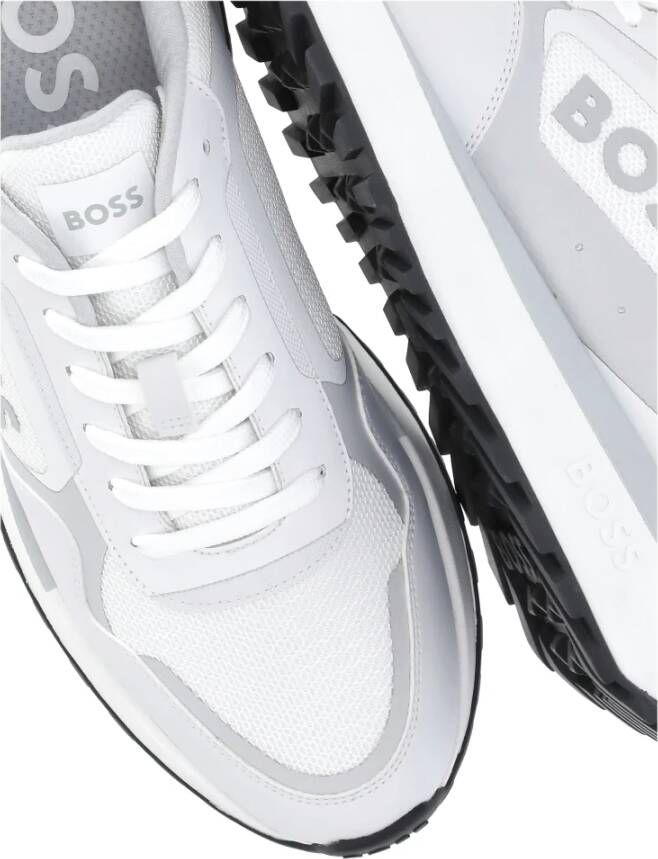 Boss Black Witte Sneakers met Logo Detail White Heren