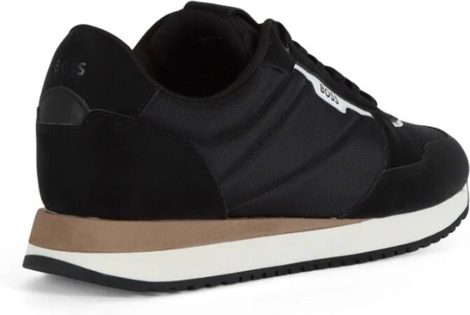 Boss Ecosuede en Stof Sneakers Kai Runn Black Heren