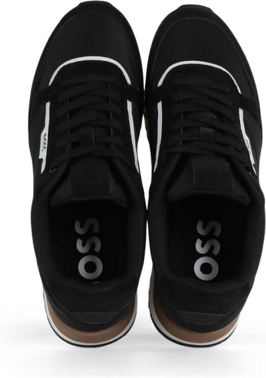 Boss Ecosuede en Stof Sneakers Kai Runn Black Heren