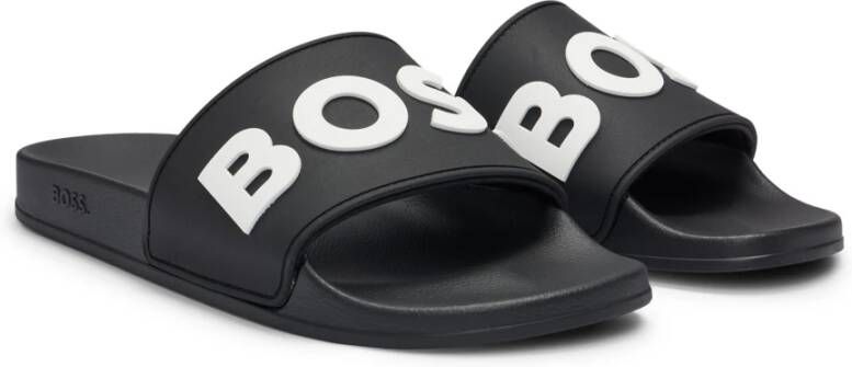 Boss Heren Slide Sandalen Black Heren