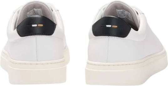 Boss Leren Sneakers met Contrast Hiel Beige Heren