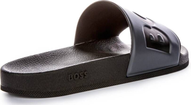 Boss Slippers Grijs Zwart Mannen Gray Heren