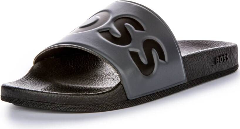 Boss Slippers Grijs Zwart Mannen Gray Heren