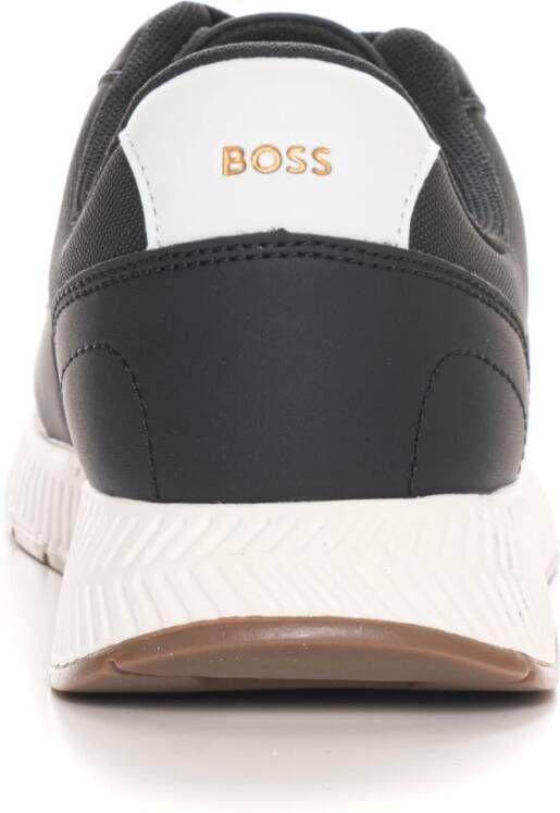 Boss Titanium-Runn Sneakers met veters Black Heren