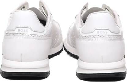 Boss Witte Lage Leren Sneakers White Heren