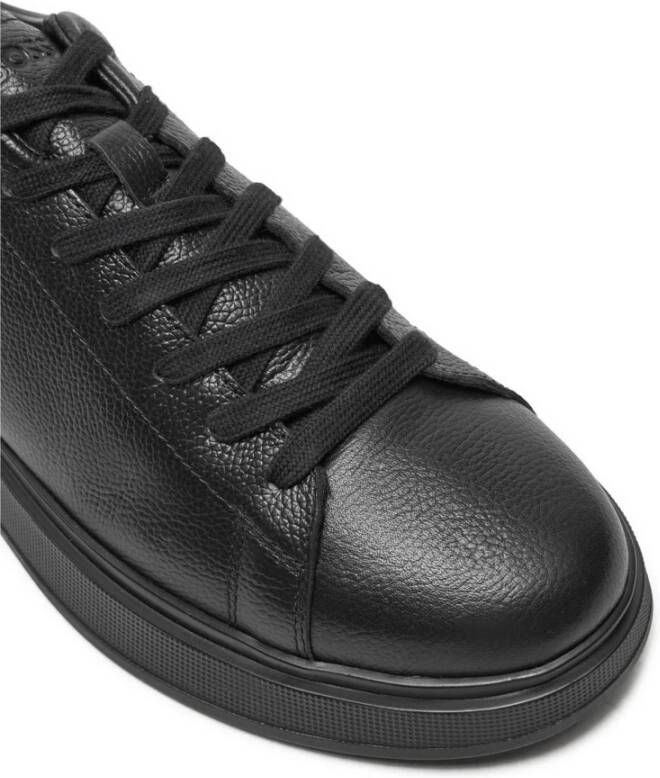 Boss Zwarte Leren Sneakers Bulton Black Heren