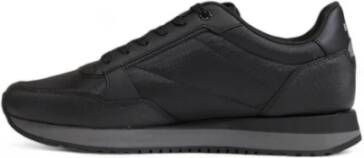 Boss Zwarte sportieve sneakers met veters Black Heren