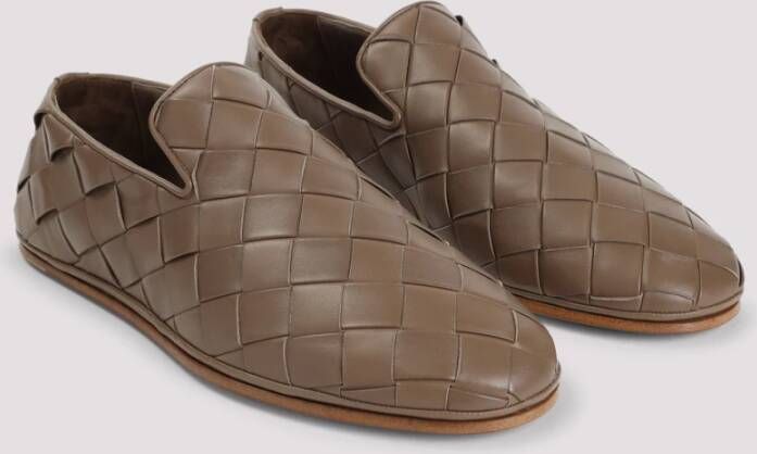 Bottega Veneta Bruin Leren Pantoffels Elegant Comfortabele Stijl Brown Heren