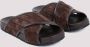 Bottega Veneta Bruine Suède Criss Cross Sandalen Brown Heren - Thumbnail 3