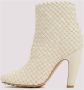 Bottega Veneta Butter Mini Lido Weave Enkellaarsjes Beige Dames - Thumbnail 2