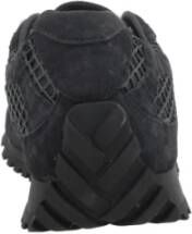 Bottega Veneta Donkergrijze Suède Lage Sneakers Black Heren