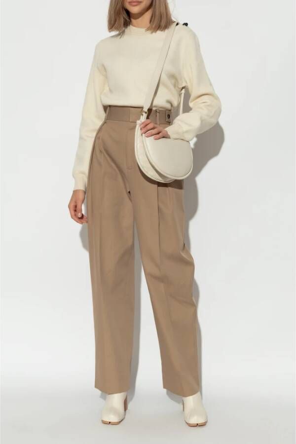 Bottega Veneta Gehakte enkellaarzen Shore Beige Dames