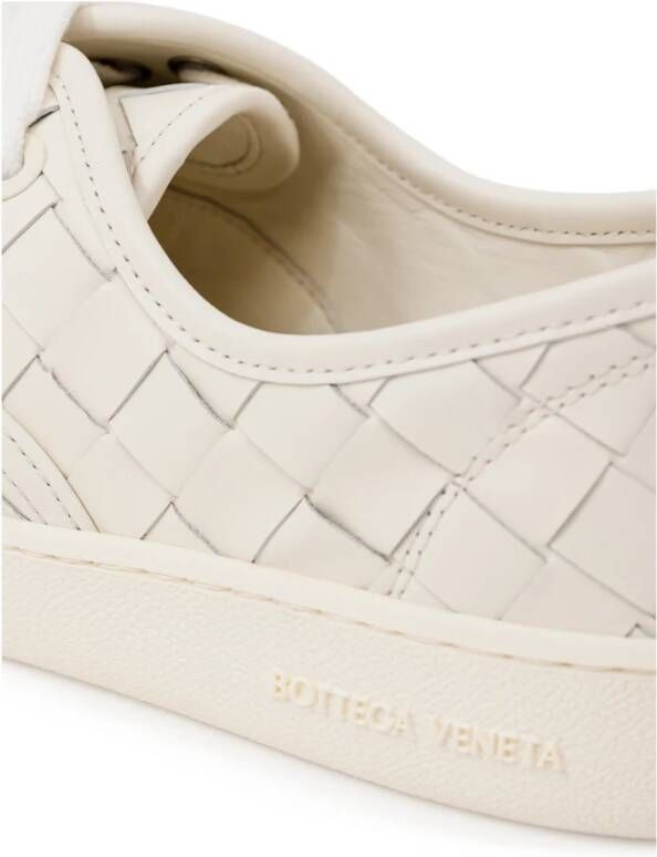 Bottega Veneta Gevlochten Leren Sneakers White Heren