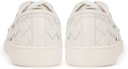 Bottega Veneta Gevlochten Leren Sneakers White Heren