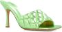 Bottega Veneta Gevoerde leren sandalen Green Dames - Thumbnail 2