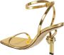 Bottega Veneta Gouden metallic sandalen met hoge hak Yellow Dames - Thumbnail 3