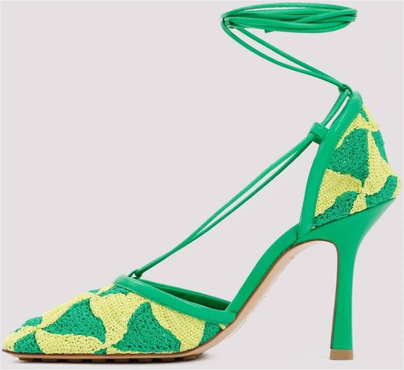 Bottega Veneta Groene Stretch Sandalen Aw22 Multicolor Dames